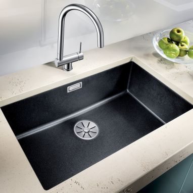 BLANCO Мойка под столешницу для кухни SUBLINE 700-U без крыла темная скала (523443)